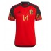 Belgien Dries Mertens #14 Hemma Matchtröja VM 2022 Kortärmad